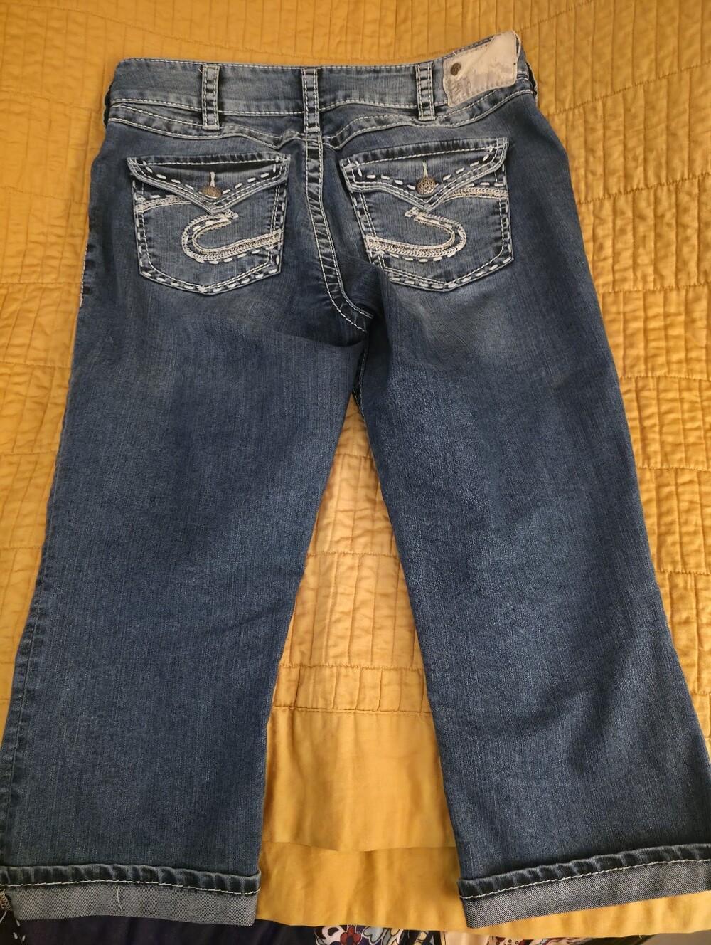 Silver Jeans Blue Cropped Ankle Jeans Size 32 - Picture 2 of 5